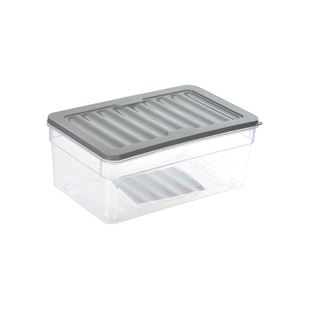 Fresh Box Derin Şeffaf Saklama Kabı - 2,5 L Gri