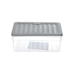 Fresh Box Derin Şeffaf Saklama Kabı - 2,5 L Gri