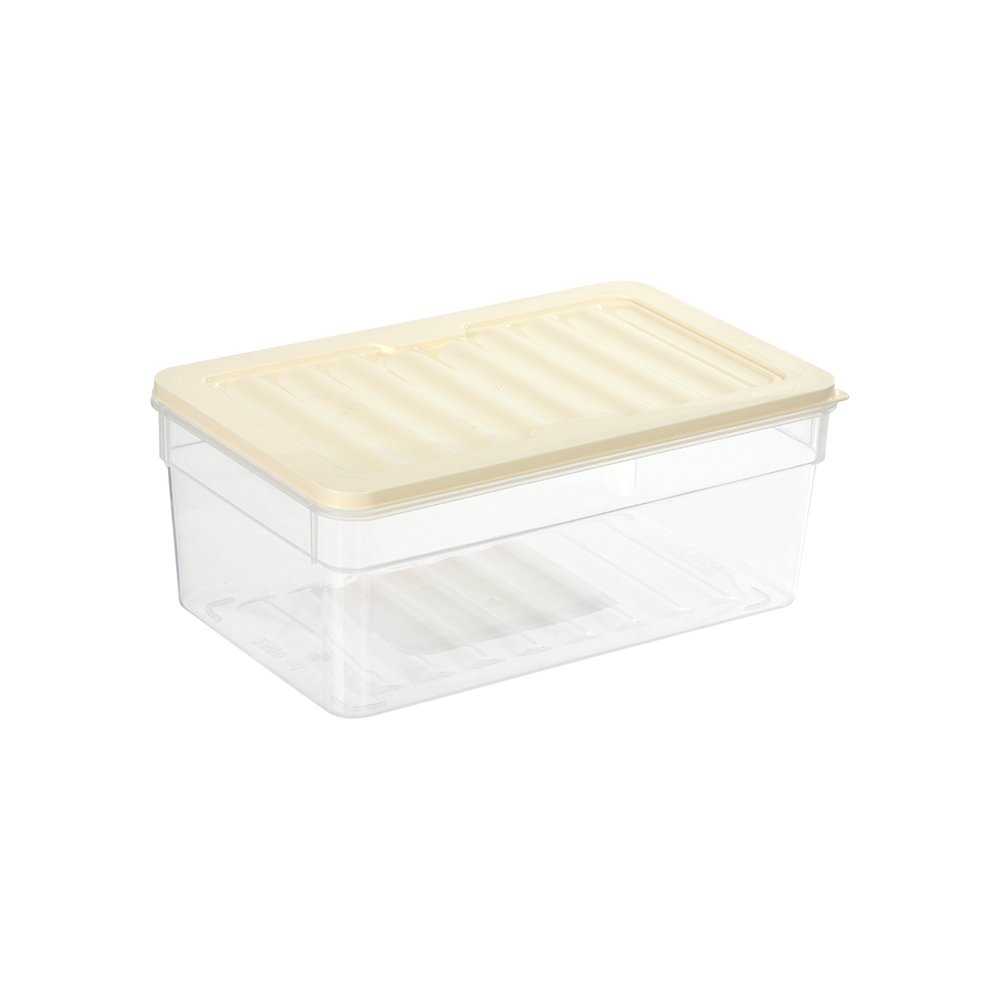 Fresh Box Derin Şeffaf Saklama Kabı - 2,5 L Krem