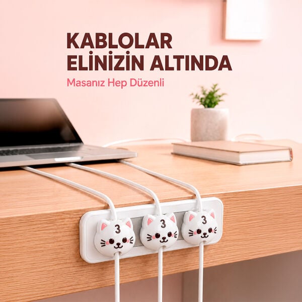 Kedi Figürlü Kablo Düzenleyici - CH-01