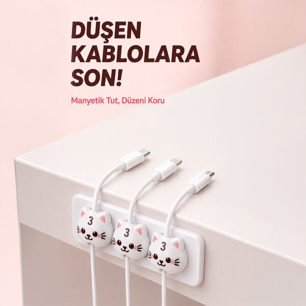 Kedi Figürlü Kablo Düzenleyici - CH-01
