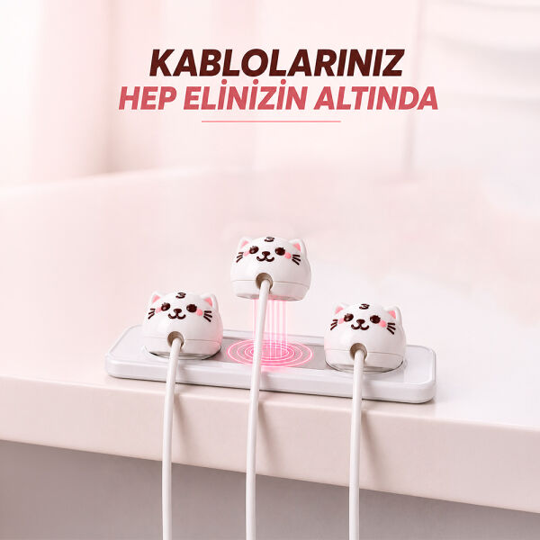 Kedi Figürlü Kablo Düzenleyici - CH-01