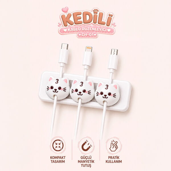 Kedi Figürlü Kablo Düzenleyici - CH-01