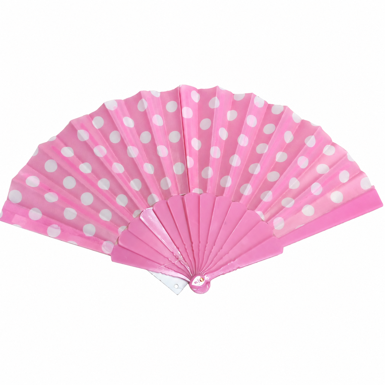 Puantiyeli Yelpaze - 23 cm Pembe