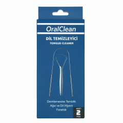 Oral Clean 2'li Paslanmaz Çelik Dil Temizleyici Set