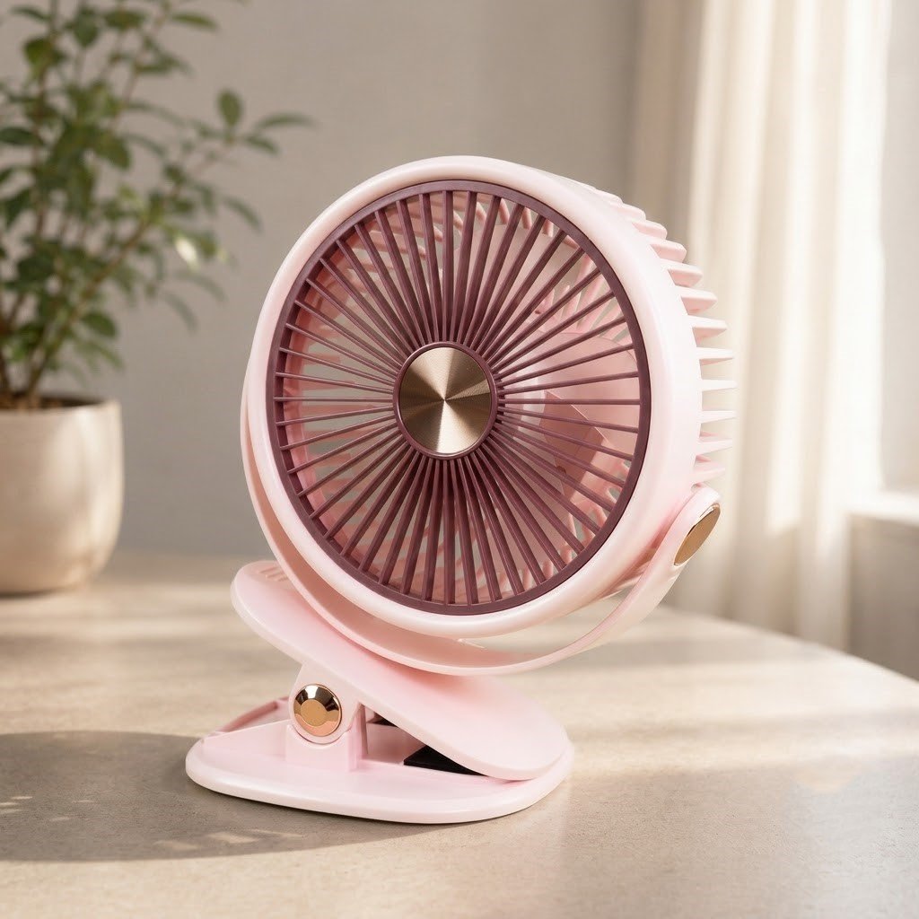Tek Kademeli Mandallı Şarjlı Masaüstü Fan - Bam ZB-125 - Tedi