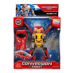 Sesli Işıklı Arabaya Dönüşen Robot Model 2