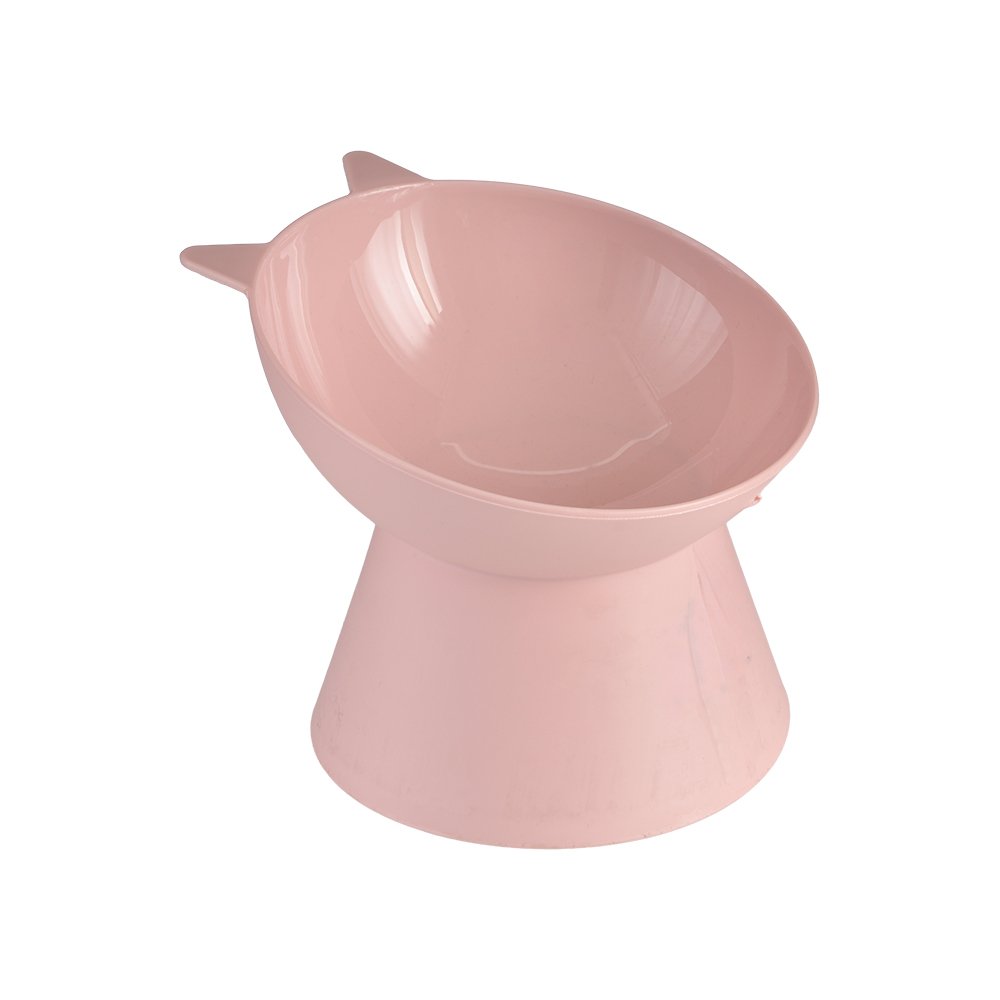Plastik Kedi Mama ve Su Kabı Pembe