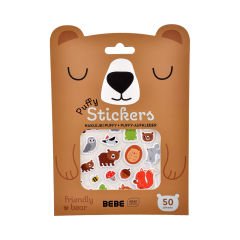 Hayvan Figürlü Puf Sticker Kahverengi