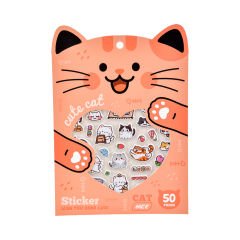Hayvan Figürlü Puf Sticker Turuncu