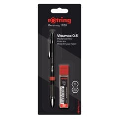 Rotring Visumax Versatil, 0.7 Uçlu Kalem + 2B Uç Siyah