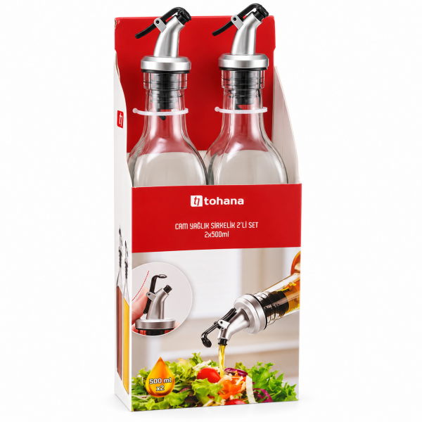 2'li Cam Yağlık ve Sirkelik - 500 ml