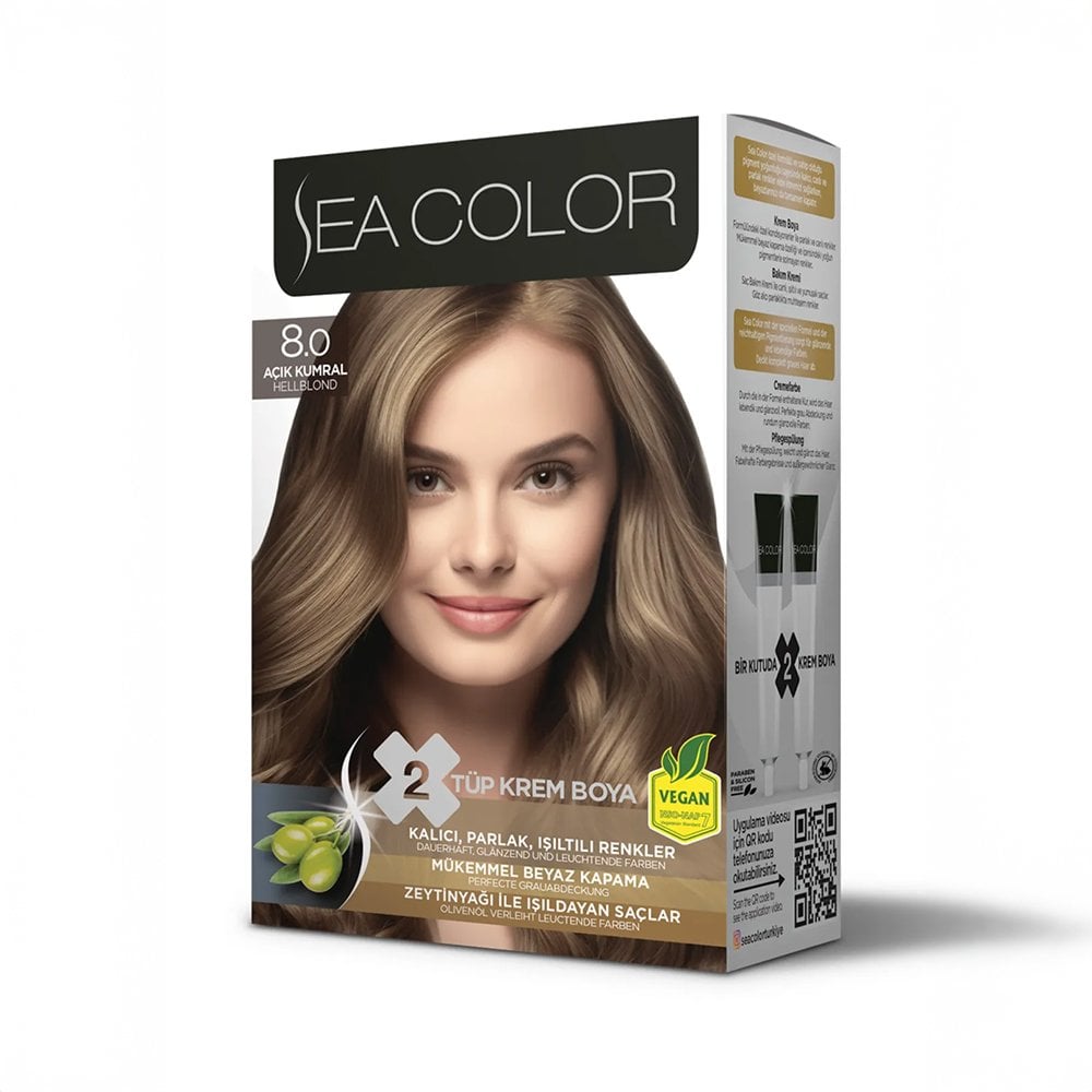 Sea Color Saç Boyası 8.0 - Açık Kumral