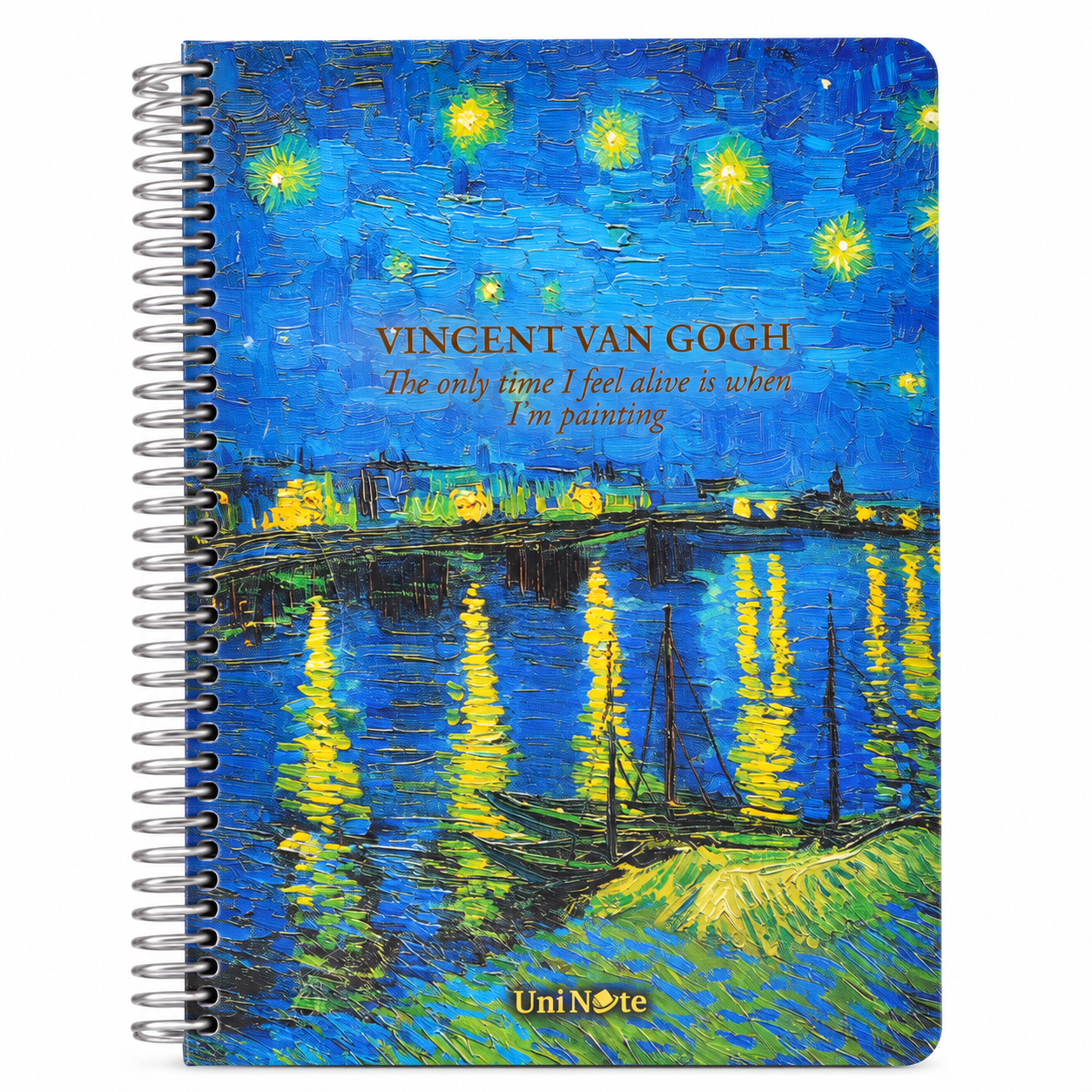 Van Gogh Çizgili Not Defteri - 17x24 - 120 Yaprak