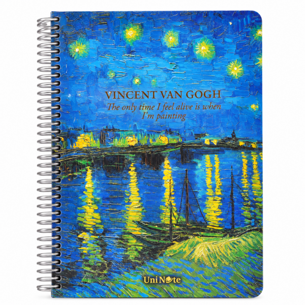 Van Gogh Çizgili Not Defteri - 17x24 - 120 Yaprak