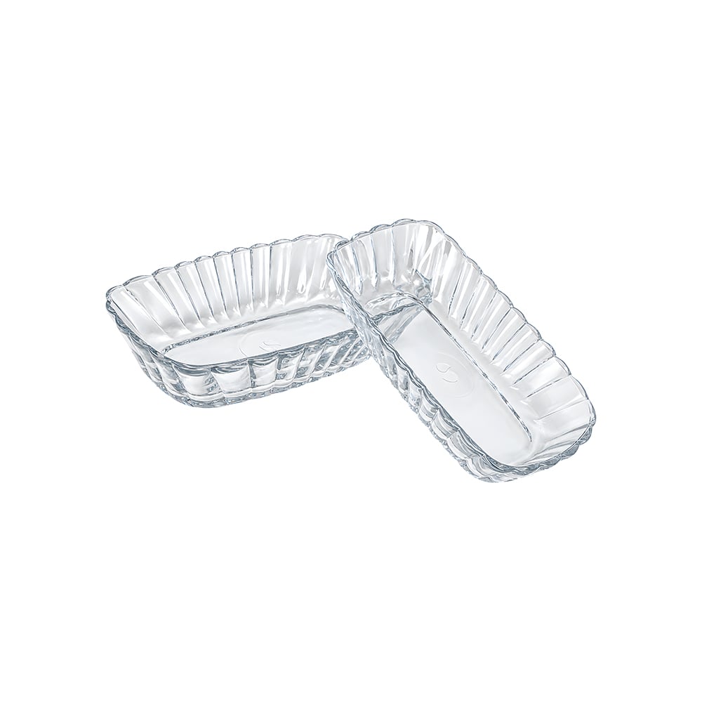 2'li Cam Kahvaltı ve Meze Tabağı - 16 cm