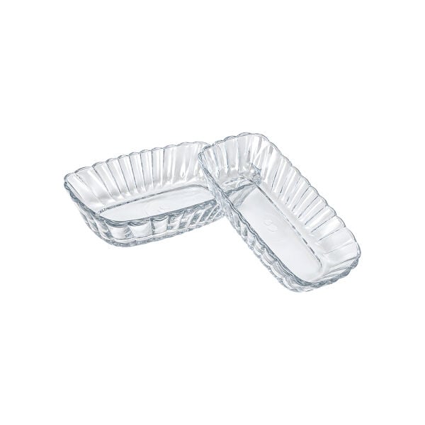 2'li Cam Kahvaltı ve Meze Tabağı - 16 cm