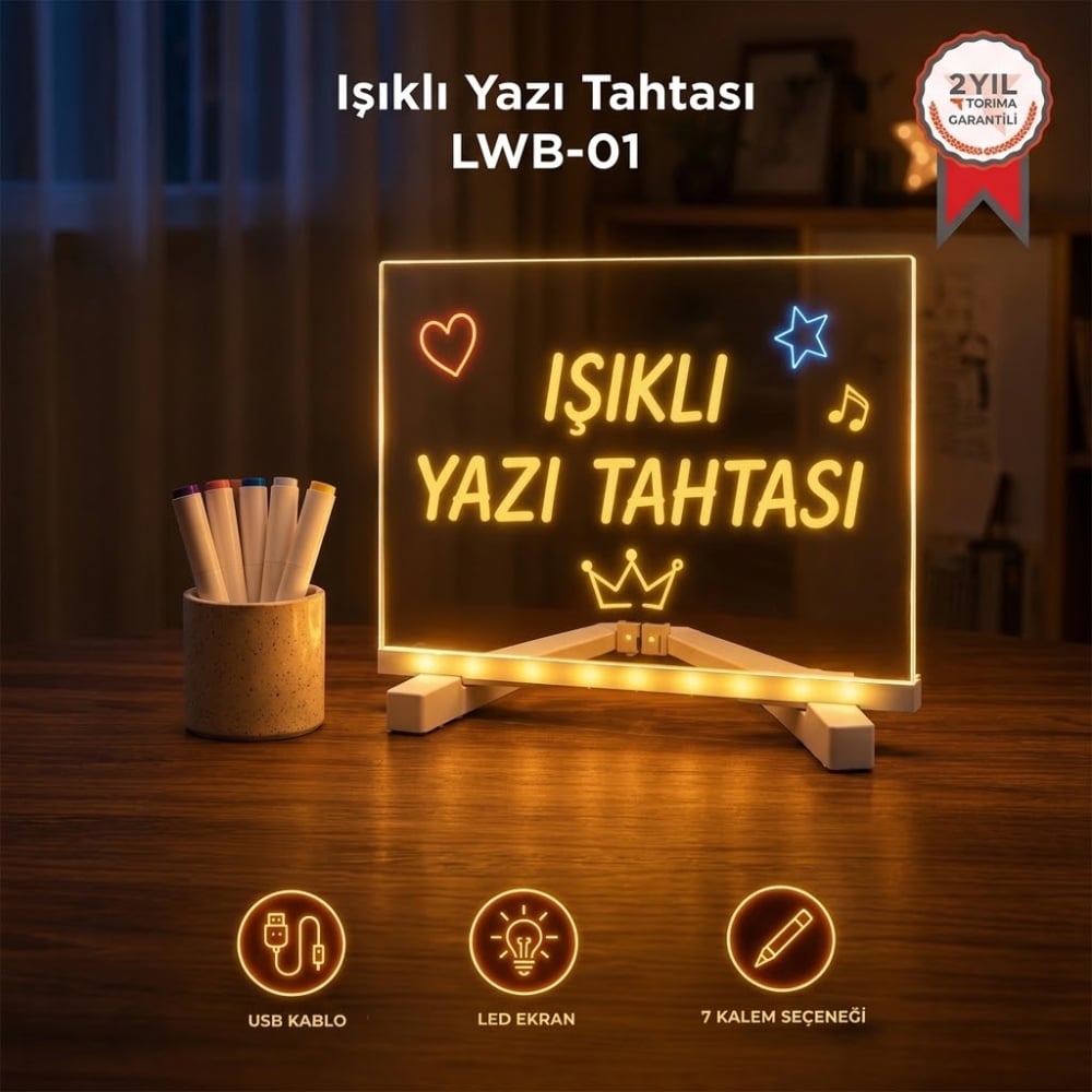 Led Işıklı Çizim Boyama Tahtası - LWB01 - Torima