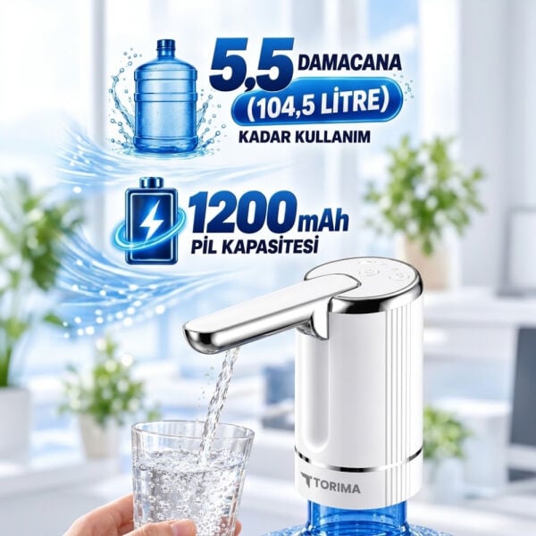 Şarjlı Otomatik Akıllı Döner Başlıklı Su Pompası - WTR-01 - Torima
