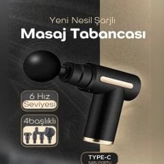 Şarjlı Titreşimli Masaj Tabancası - 30w - Bx720 - Torima