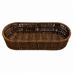 Hasır Görünümlü Oval Ekmek Sepeti - 28x11x6 cm