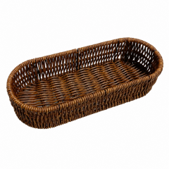 Hasır Görünümlü Oval Ekmek Sepeti - 28x11x6 cm