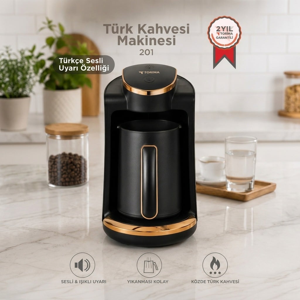Türkçe Konuşan Türk Kahvesi Makinesi - 400 W - Torima