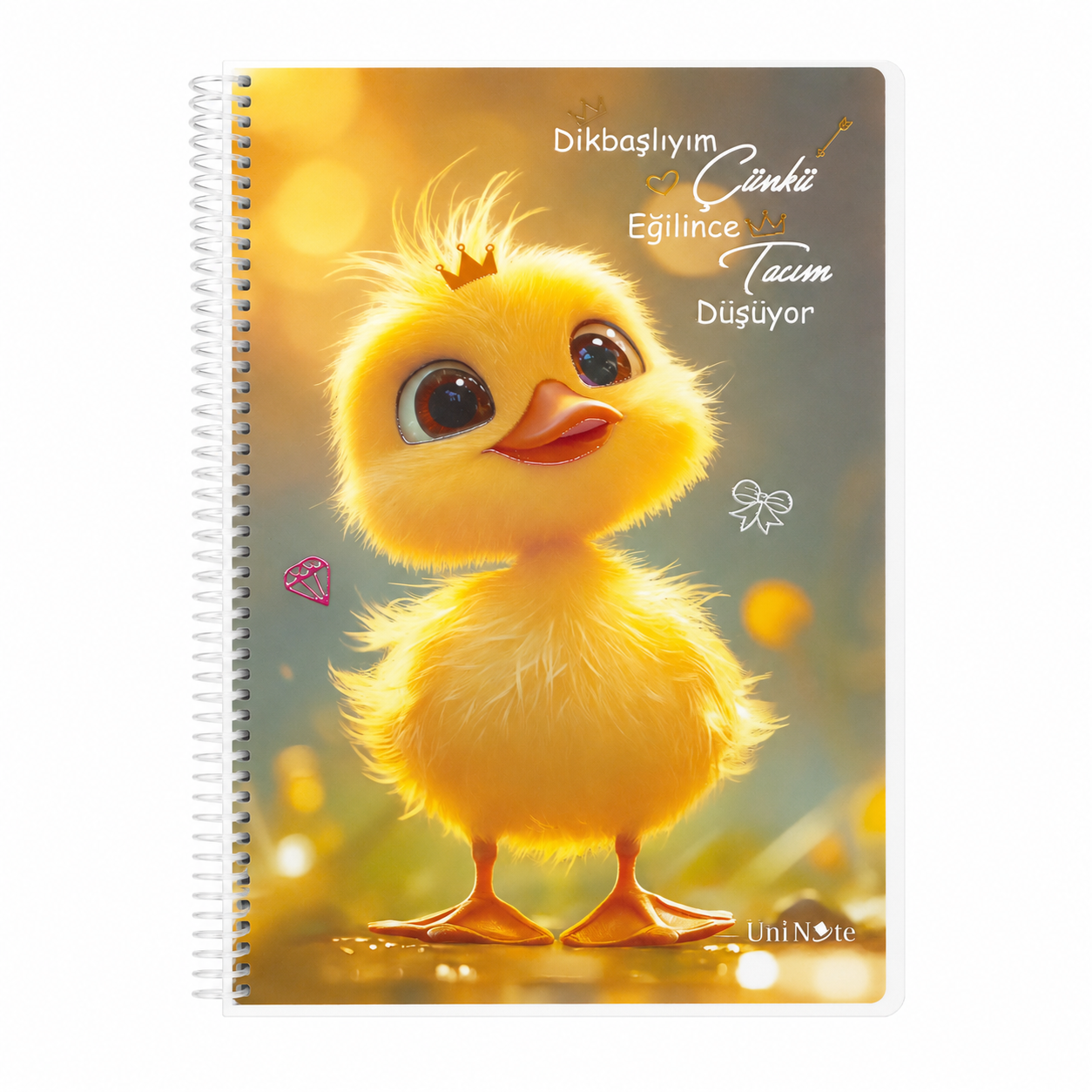 Civciv Desenli 72 Yaprak Çizgili A4 Defter