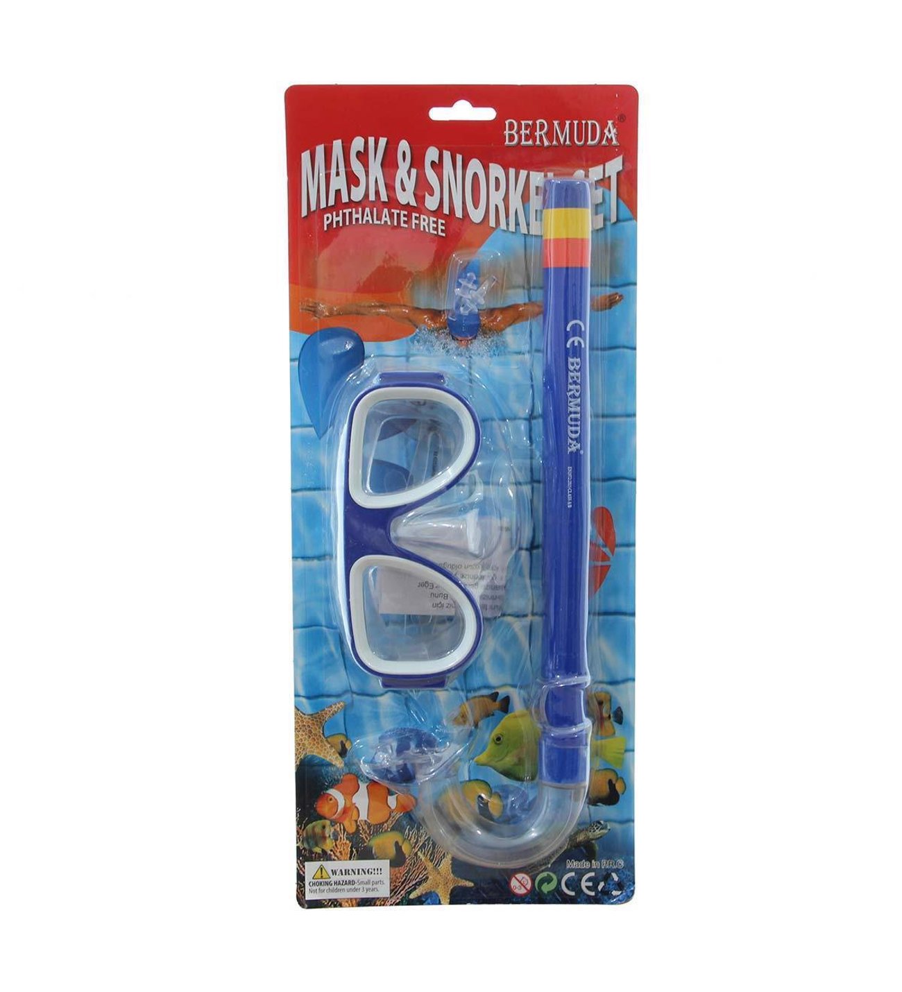 Şnorkel Seti (Pvc Poşetli) Mavi