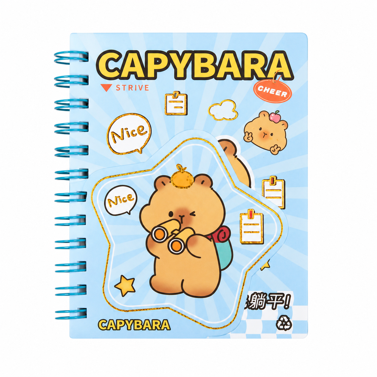 4 Bölmeli A6 Capybara Not Defteri - 80 Yaprak