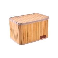 Bambu Sepet Kapaklı Dikdörtgen Hamptons No-3
