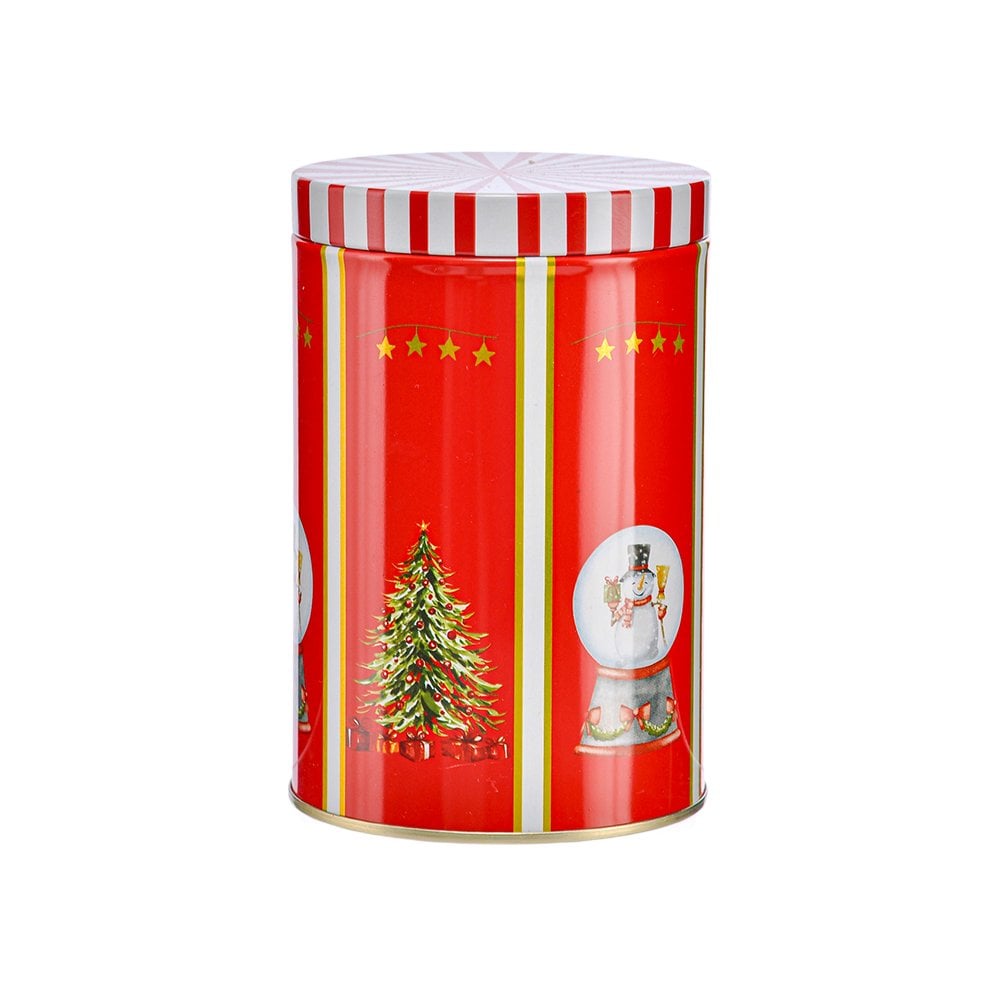 Yılbaşı Temalı Silindir Metal Kutu (800 ml)