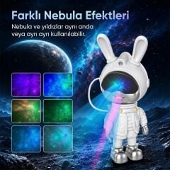 Astronot Projektör Galaxy Star Kumandalı Samanyolu Aydınlatma Gece Lambası - LW-39 - Torima