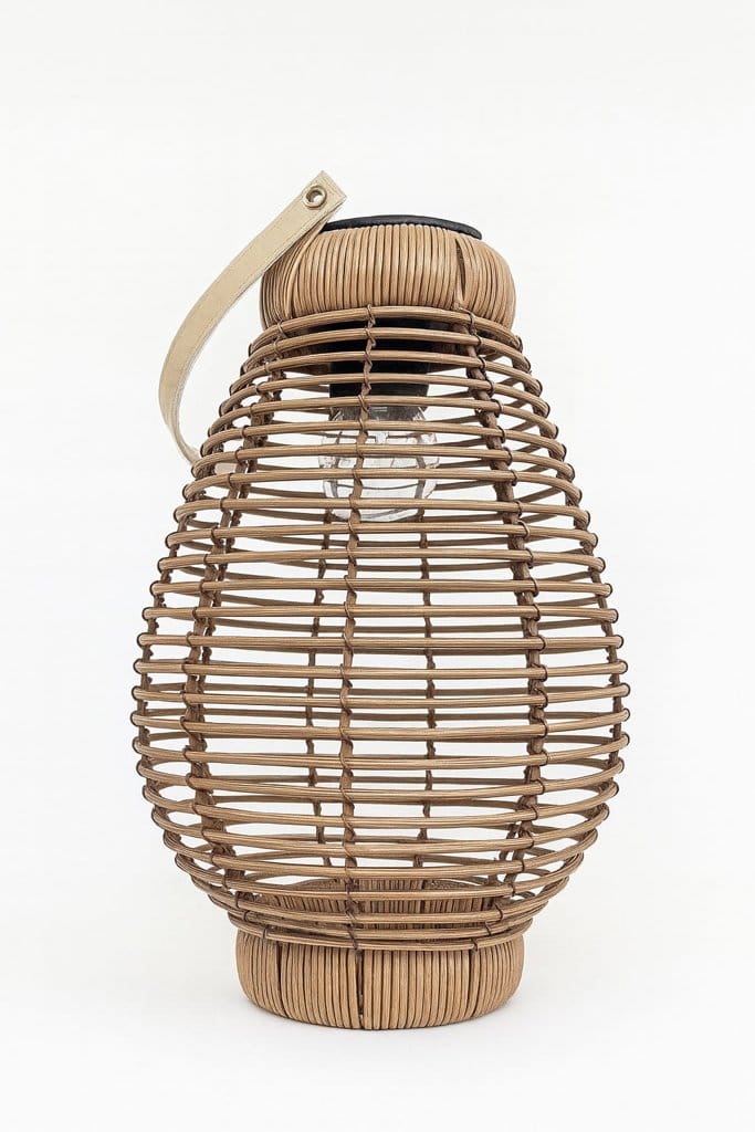 Rattan Solar Fener Lamba  - 20x31 cm