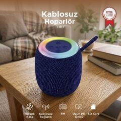 Bluetooth Hoparlör SD USB Destekli Taşınabilir Speaker  - D10 -Torima