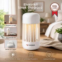 Elektrikli Sinek Öldürücü Şarjlı Uv Işıklı Lamba Sivrisinek - SSK-11 - Torima