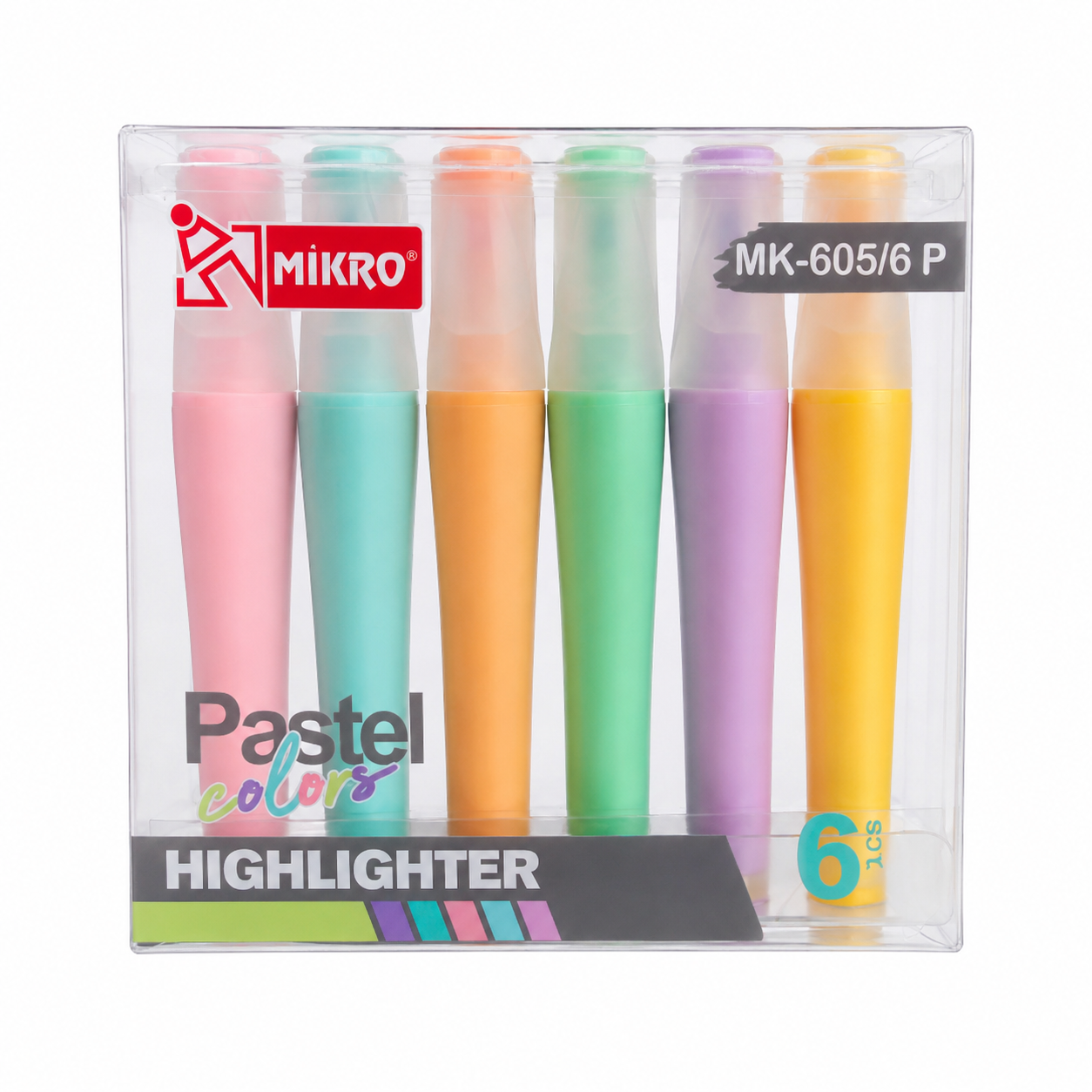 6'lı Pastel Renk Fosforlu Kalem