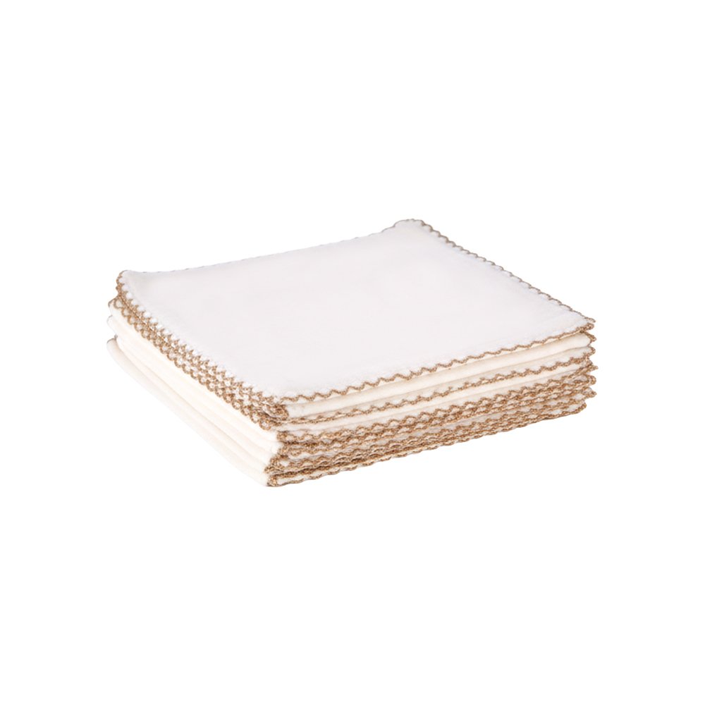 10'lu Organik Penye Bebek Ağız Mendili - 28X28