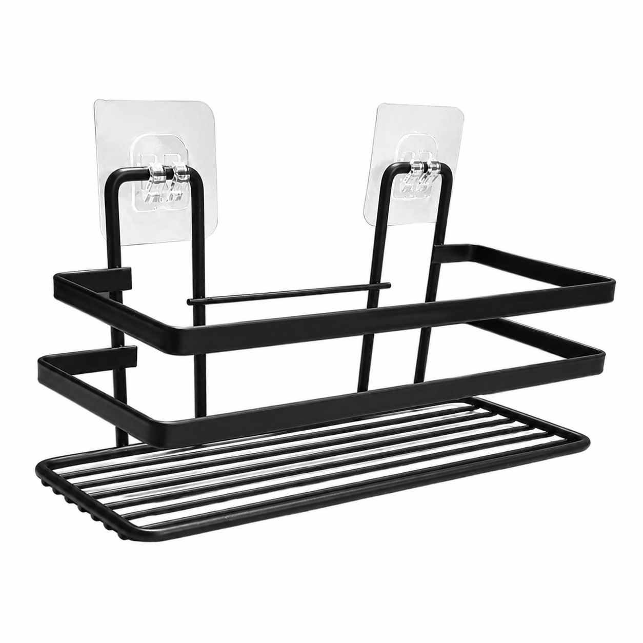 Yapışkanlı Kalın Telli Metal Banyo Rafı