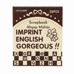 Scrapbook Ahşap Harf Mühür - 30 Adet