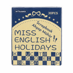 Scrapbook Ahşap Harf Mühür - 30 Adet