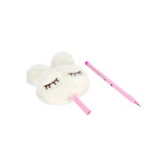 Yumurtlayan Peluş Tavşan Kalem Beyaz