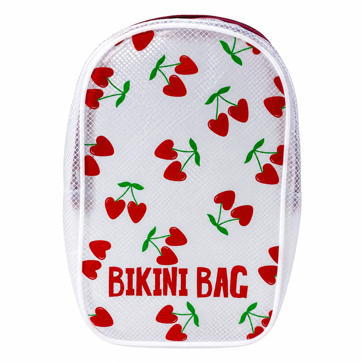 Şeffaf Baskılı Fermuarlı Bikini Bag - 29x15x6