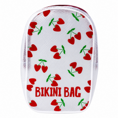 Şeffaf Baskılı Fermuarlı Bikini Bag - 29x15x6