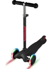 Işıklı Frenli 3 Tekerlekli Scooter Siyah
