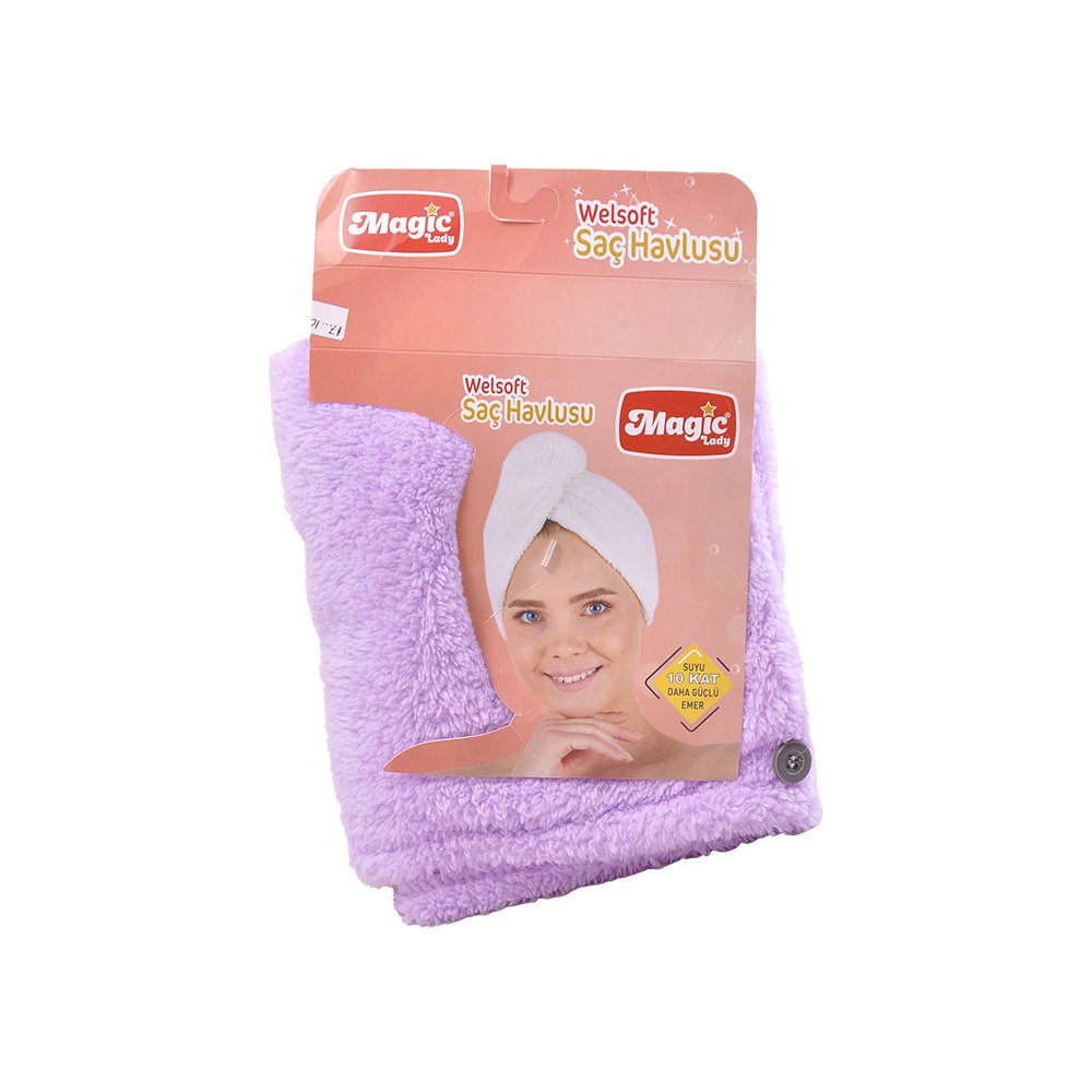 Bath Mart Microfiber Saç Havlusu Lila