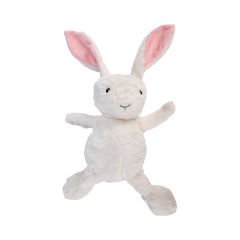 Göbekli Pelüş Tavşan - 40 cm Beyaz
