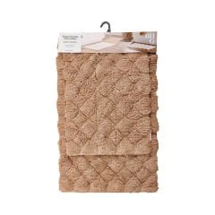 2'li Baklava Desenli Klozet Takımı - 50x80/43x60 Füme