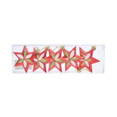 5'li Yıldız Yılbaşı Ağaç Süsü - 8 cm