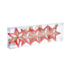 5'li Yıldız Yılbaşı Ağaç Süsü - 8 cm